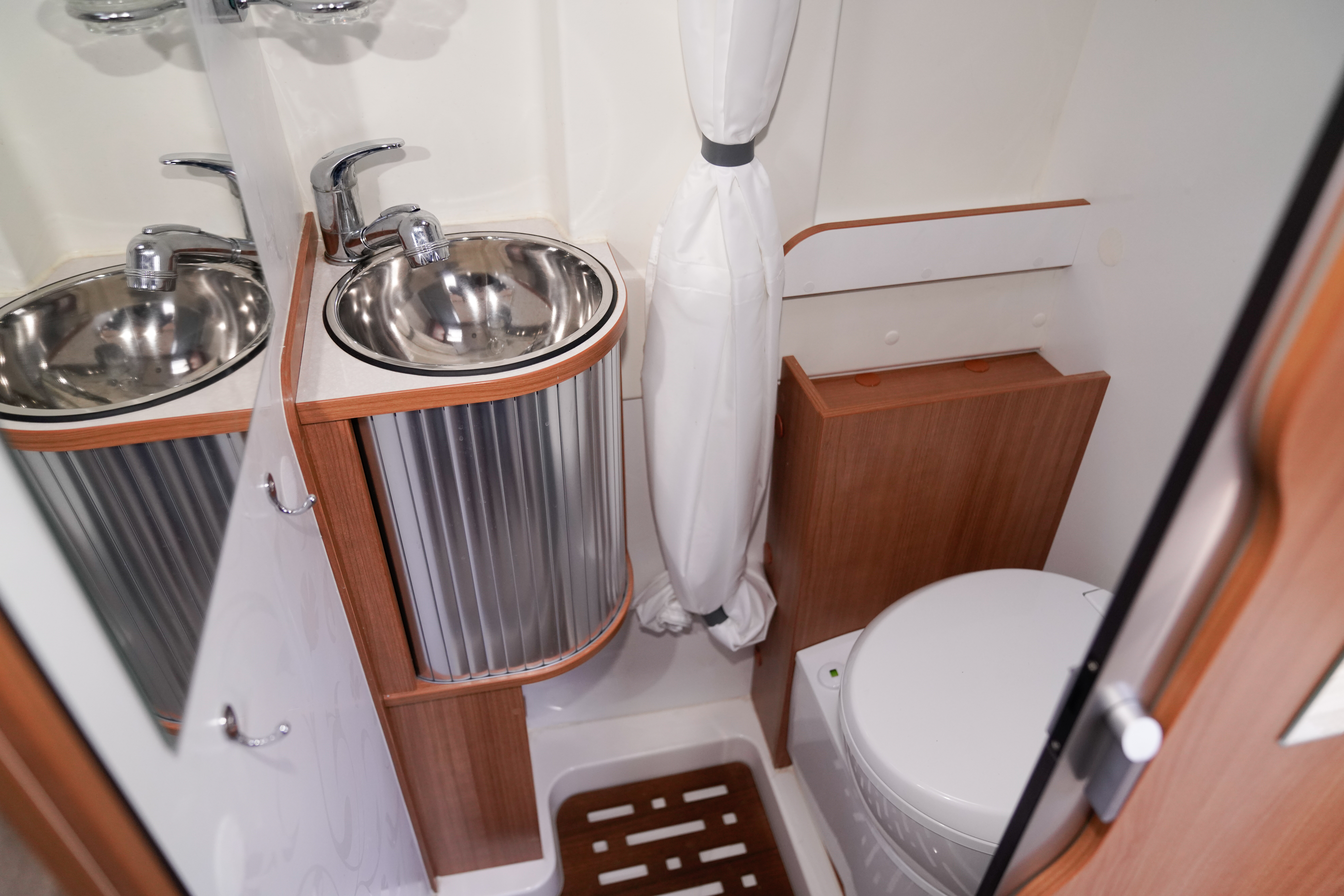 Camper Bathroom modern vanlife sink van RV washroom toilet sink